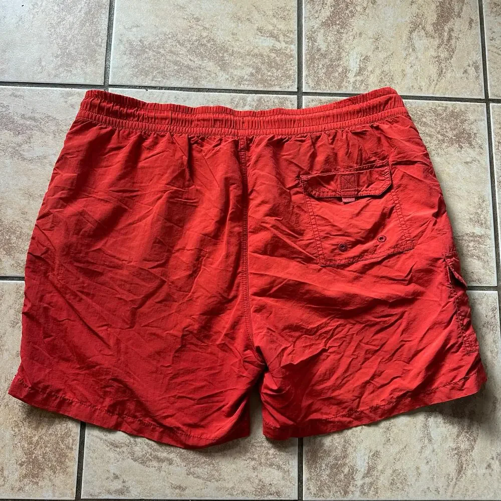 Tommy Bahama Relax Elastic Waist Swim Trunks Men’s Size XL Red Orange‎ Lined